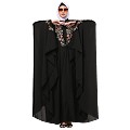 Irani Kaftan with embroidery work- Black
